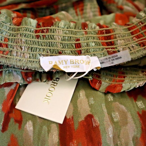 Ramy Brook A0822302 Women Sz M Clover Multi Sallie Off-Shoulder Mini Dress - Picture 5 of 13